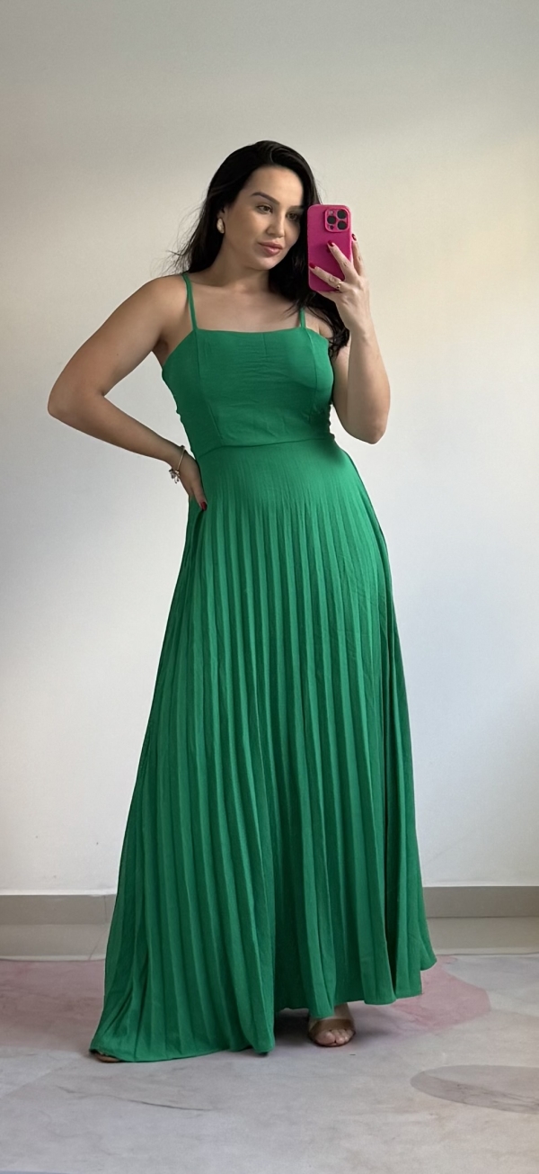 Vestido Verde Franzido
