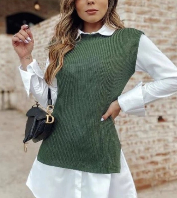 Colete Tricot Verde