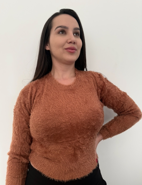 Blusa Pelinho Caramelo