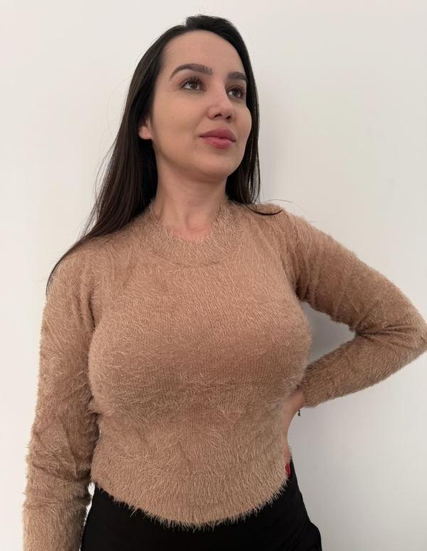 Blusa Pelinho Bege