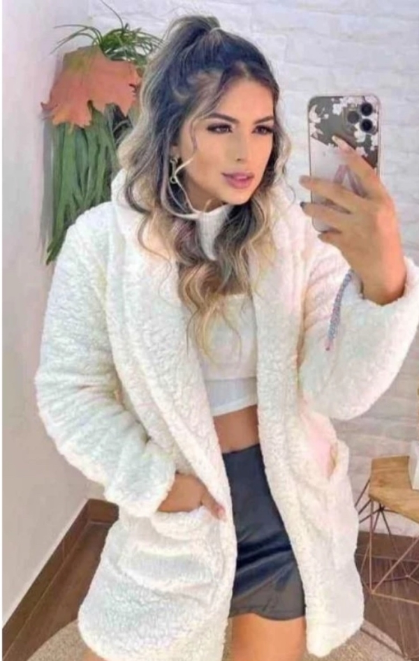 Casaco Teddy Branco