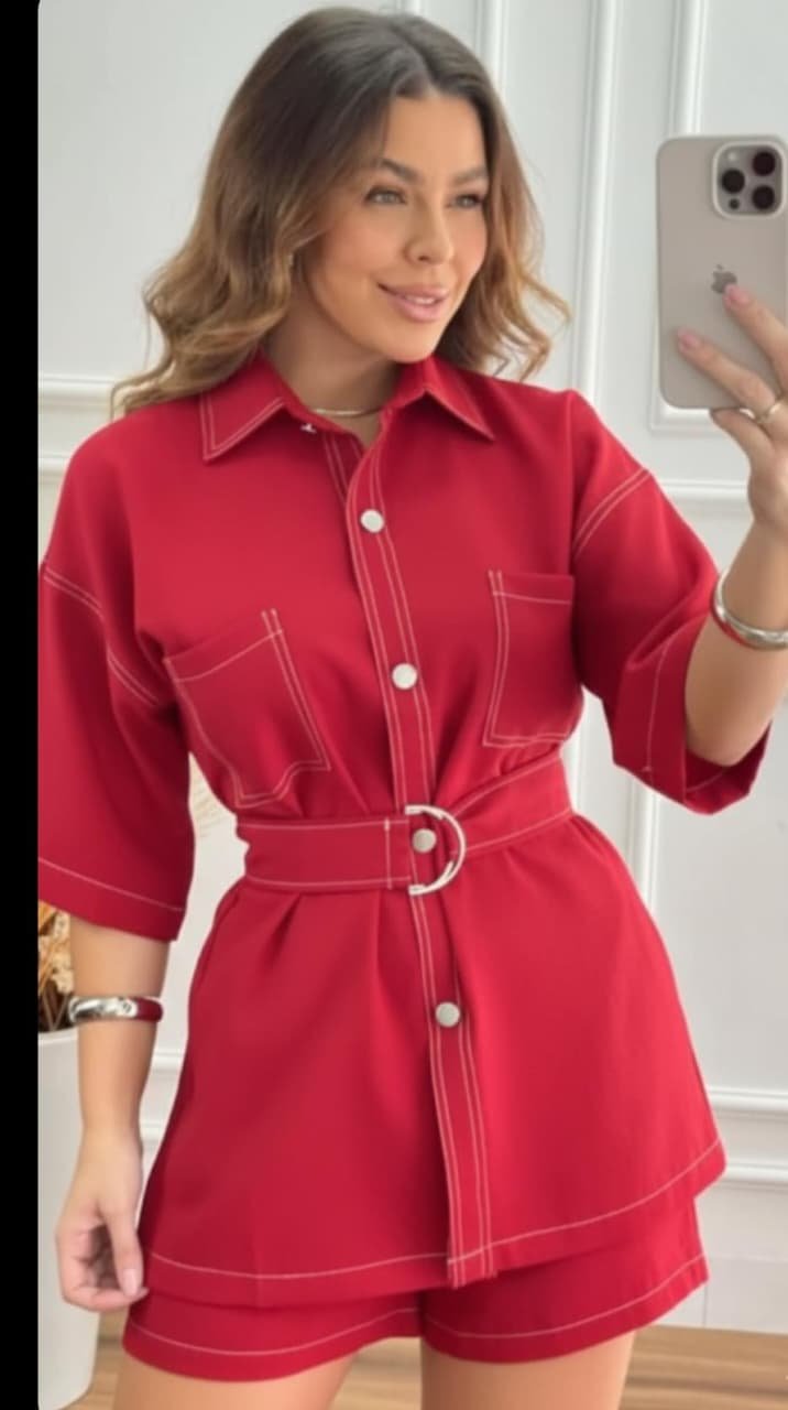 Conjunto Alicia Vermelho